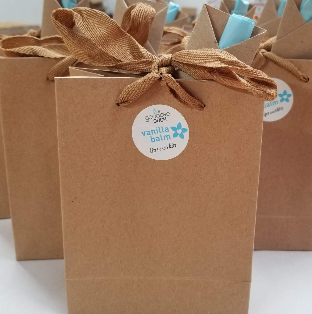 Gift Bag Kraft with Gold Ribbon x 24