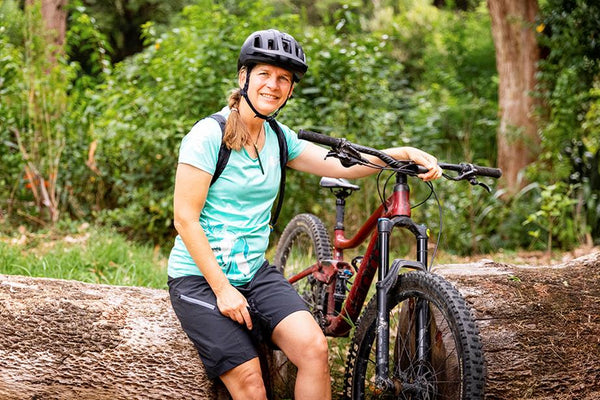 Becky and Mountain Bike PHOTO CREDIT: New Zealand Womens Weekly