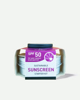 Starter Kit - Sustainable Sunscreen SPF 50 and 2 hours water resistant | 85g certified natural sunscreen in two tins | refill from larger to smaller